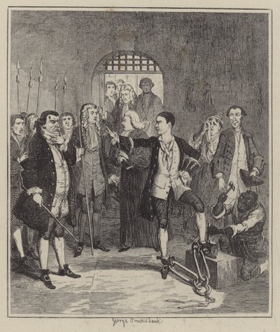 Illustrazione per Jack Sheppard (incisione) da George (after) Cruikshank