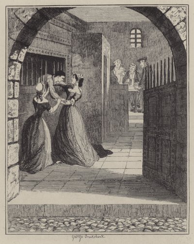 Illustrazione per Jack Sheppard (incisione) da George (after) Cruikshank