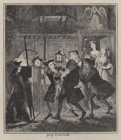 Illustrazione per Jack Sheppard (incisione) da George (after) Cruikshank