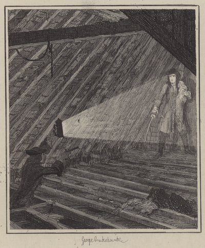 Illustrazione per Jack Sheppard (incisione) da George (after) Cruikshank