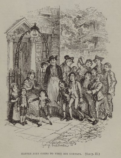Il Maestro Joey in visita al suo padrino (incisione) da George (after) Cruikshank