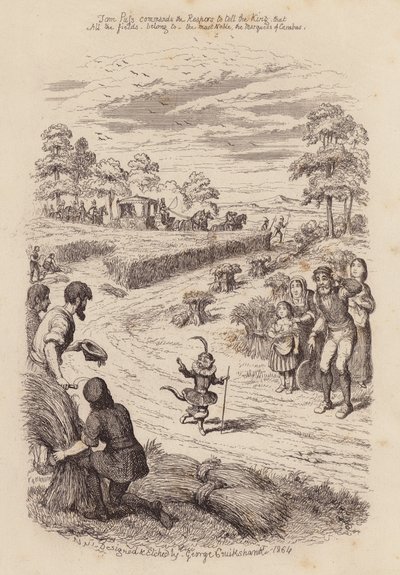 Il gatto con gli stivali da George (after) Cruikshank