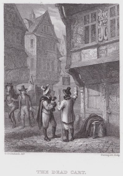 Il carro dei morti da George (after) Cruikshank