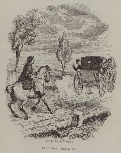 La scommessa (incisione) da George (after) Cruikshank