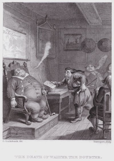 La morte di Walter Il Dubbioso da George (after) Cruikshank