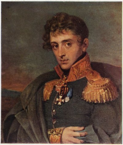 Ritratto di Alexander Tuchkov (litografia a colori) da George (after) Dawe