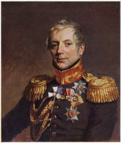 Ritratto di Pyotr Konovnitsyn (litografia a colori) da George (after) Dawe