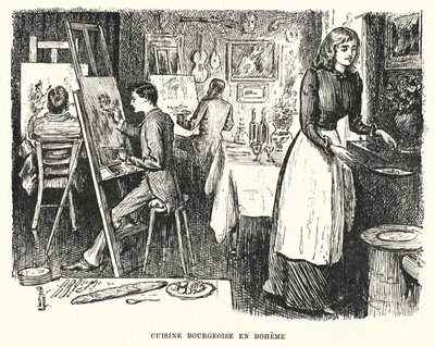 Illustrazione per Trilby di George du Maurier (incisione) da George (after) Du Maurier