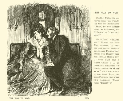 Il modo di corteggiare (incisione) da George (after) Du Maurier