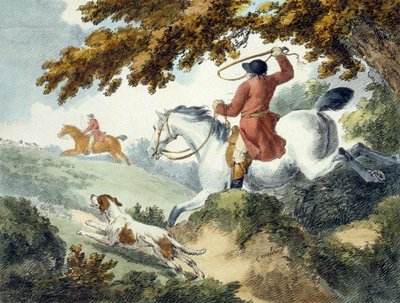 Caccia, inciso da J. Wright da George (after) Morland