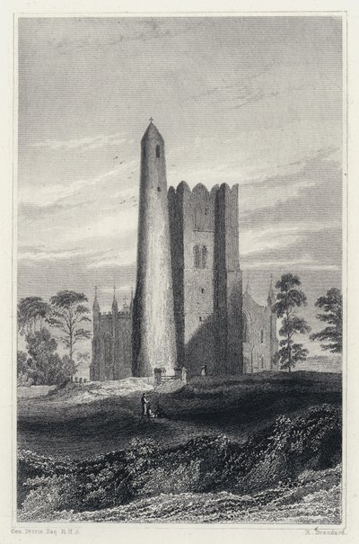 La Torre Rotonda, Campanile e Chiesa di Swords da George (after) Petrie