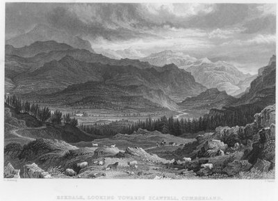 Eskdale, guardando verso Scawfell, Cumberland da George (after) Pickering