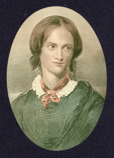 Charlotte Bronte, romanziera inglese (incisione colorata) da George (after) Richmond