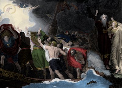 Prospero e Miranda, a destra, sull