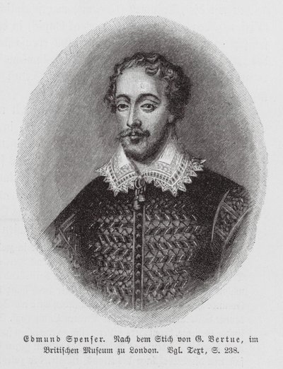 Edmund Spenser, poeta inglese (incisione) da George (after) Vertue