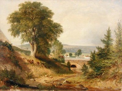 Acquedotto del canale che attraversa un ruscello, c.1840-49 da George (attr.) Harvey