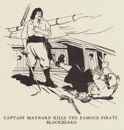 Il capitano Maynard uccide il famoso pirata Barbanera da George Alfred Williams