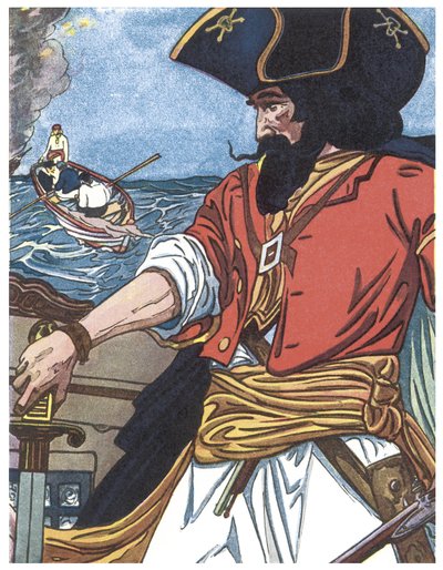 Ritratto di un pirata. Illustrazione da 