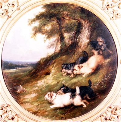 Terrier a caccia di conigli da George Armfield
