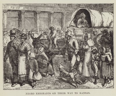 Emigranti neri in viaggio verso il Kansas da George Augustus Sala