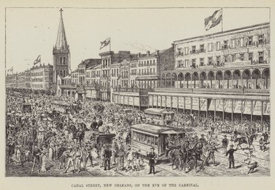 Canal Street, New Orleans, alla vigilia del Carnevale da George Augustus Sala