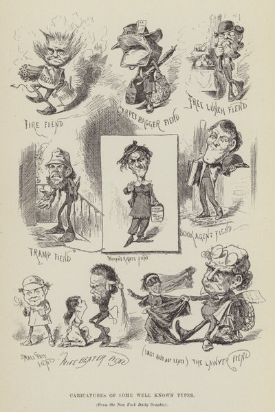 Caricature di alcuni tipi ben noti da George Augustus Sala