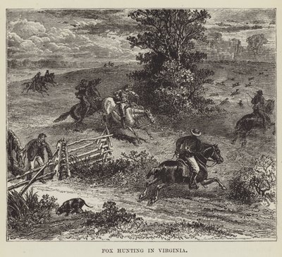 Caccia alla volpe in Virginia da George Augustus Sala