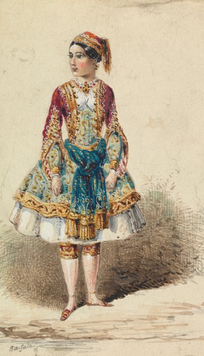 Ragazza in Costume del Vicino Oriente da George Augustus Sala