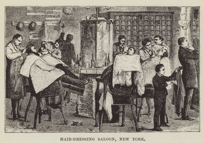Salone di parrucchiere, New York da George Augustus Sala