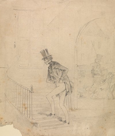 Uomo che entra in casa da George Augustus Sala