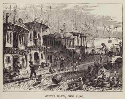 Barche per ostriche, New York da George Augustus Sala