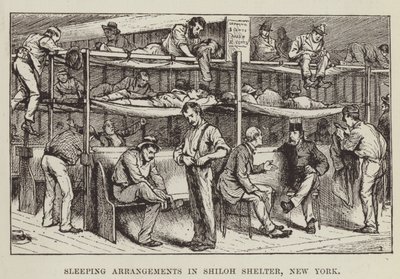 Sistemazioni per dormire nel rifugio Shiloh, New York da George Augustus Sala
