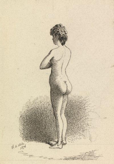 Donna nuda in piedi da George Augustus Sala