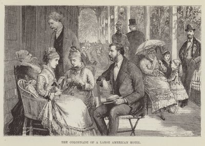 Il colonnato di un grande hotel americano da George Augustus Sala