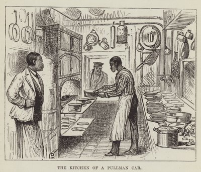 La cucina di un vagone Pullman da George Augustus Sala