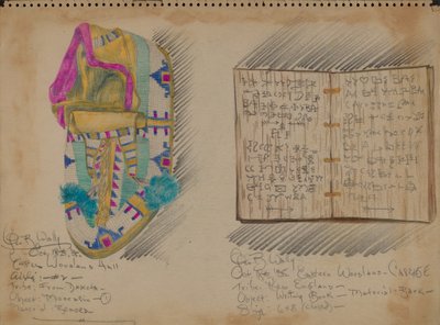 Mocassino e libro di scrittura da George B. Wally