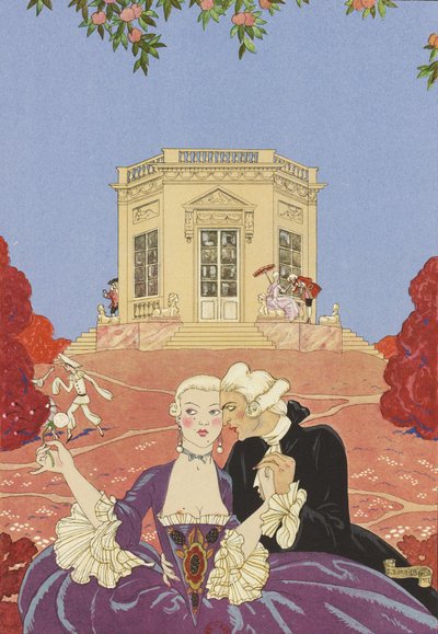 Illustrazione per Fêtes galantes di Paul Verlaine, 1928 da George Barbier