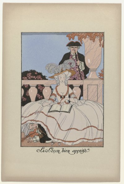 La Ghirlanda dei mesi, 1919: La Lezione ben appresa da George Barbier