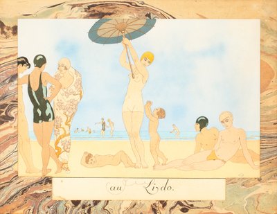 Sul Lido, da Le Bonheur du Jour ou, Les Graces à la Mode, 1924 da George Barbier