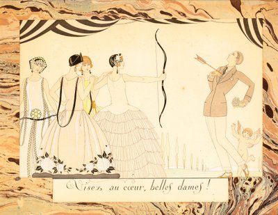 Visez au coeur, belles dames! Da Le Bonheur du Jour ou, Les Graces à la Mode da George Barbier