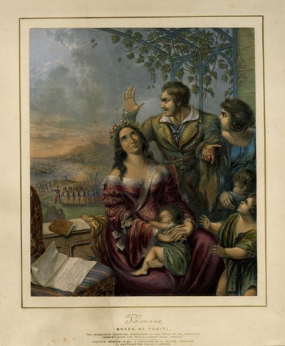 Pomare, regina di Tahiti, la cristiana perseguitata, di George Baxter, 1845, British Museum da George Baxter