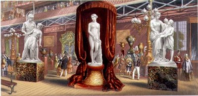 Sculture - Vista interna della Grande Esposizione da George Baxter