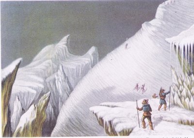 Fasi della salita al Monte Bianco, da British Adventure pubblicato da Collins, 1947 da George Baxter