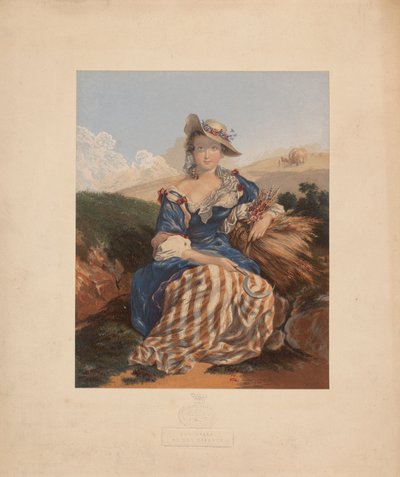 La bella del villaggio da George Baxter