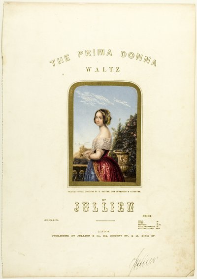 The Bride, cover per The Prima Donna Waltz spartiti da George Baxter