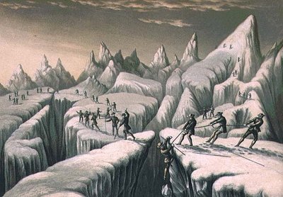 Il ghiacciaio du Tacconnay da George Baxter