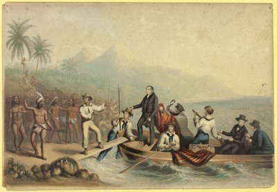 La Ricezione del Rev. J. Williams, a Tanna nei Mari del Sud, il Giorno Prima di Essere Massacrato da George Baxter