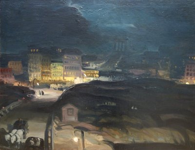 Approccio al ponte di notte da George Bellows
