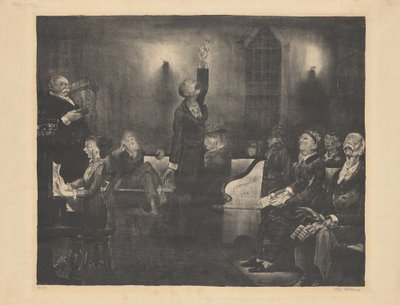 Riunione di preghiera, seconda pietra da George Bellows