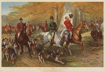 I cani reali da caccia, S.A.R. il Principe di Galles e Lord Cork da George Bouverie Goddard